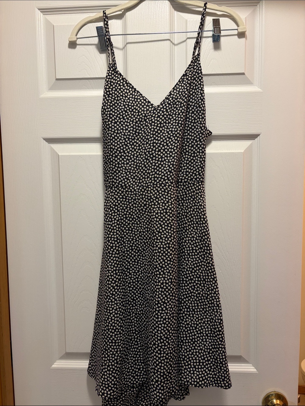 Black and White Polka Dot Slip Dress
